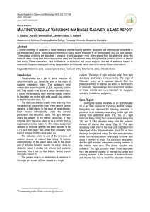 multiple vascular variations in a single cadaver:ac ase