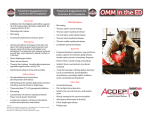 OMM in the ED - The American College of Osteopathic Emergency