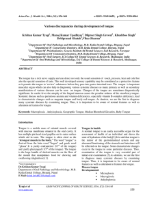 25.Various discrepancies during development of tongue