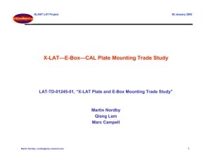 X-LAT—E-Box—CAL Plate Mounting Trade Study