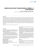 complicated right paraduodenal hernia - a case report