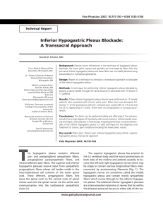 Inferior Hypogastric Plexus Blockade: A Transsacral Approach