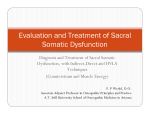 Evaluation and Treatment of Sacral Somatic Dysfunction
