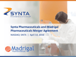 Synta Pharmaceuticals and Madrigal