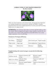 A Brief Look at Our Major Hormones