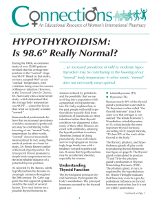 HYPOTHYROIDISM: Is 98.6º Really Normal?