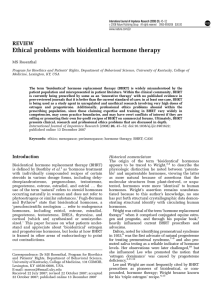 Ethical problems with bioidentical hormone therapy