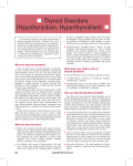 Thyroid Disorders (Hypothyroidism, Hyperthyroidism)