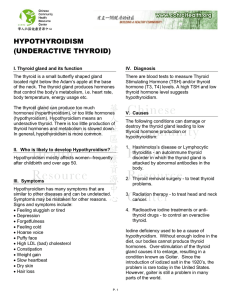hypothyroidism (underactive thyroid)