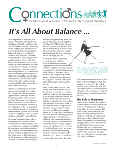 It`s All About Balance - Women`s International Pharmacy