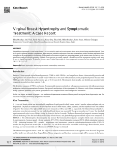 Virginal Breast Hypertrophy and Symptomatic Treatment: A Case