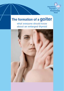 The formation of a goiter