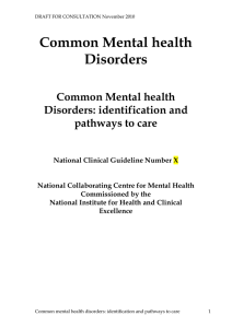 Common mental health disorders