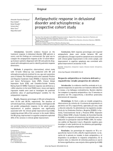 Antipsychotic response in delusional disorder and schizophrenia: a