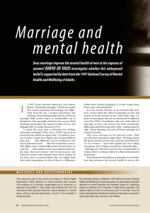 Marriage and mental health - Article