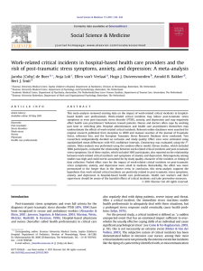 Work-related critical incidents in hospital-based