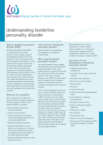 Understanding borderline personality disorder