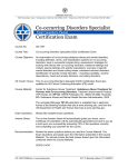 Co-occurring Disorders Specialist Certification Exam