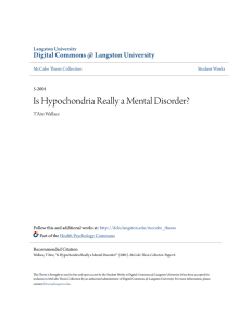 Is Hypochondria Really a Mental Disorder?