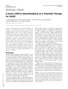 Z-Score LORETA Neurofeedback as a Potential Therapy for ADHD