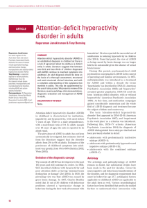Attention-deficit hyperactivity disorder in adults