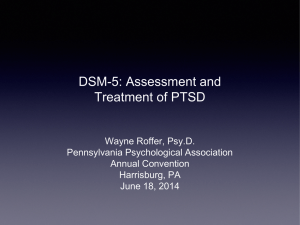 DSM-5: Assessment and Treatment of PTSD