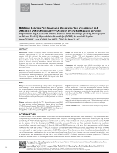 Relations between Post-traumatic Stress Disorder, Dissociation and