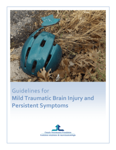 Guidelines for Mild Traumatic Brain Injury and Persistent Symptoms