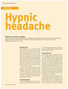 Hypnic headache - Practical Neurology