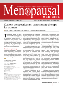 Current perspectives on testosterone therapy for women
