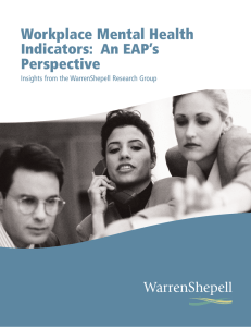 Workplace Mental Health Indicators: An EAP`s Perspective