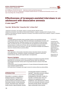Effectiveness of lorazepam-assisted interviews in an adolescent with