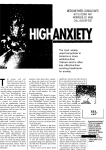 High Anxiety, the Dangers of Using Anti