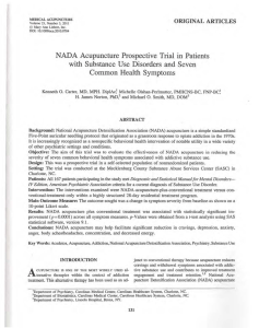 NADA Acupuncture Prospective Trial in Patients with Substance Use