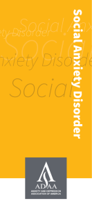 Social Anxiety Disorder Brochure
