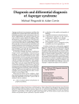 Diagnosis and differential diagnosis of Asperger syndrome