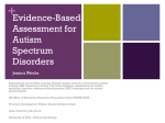 Evidence-Based Assessment for Autism Spectrum Disorders