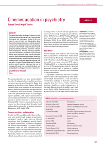 Cinemeducation in psychiatry