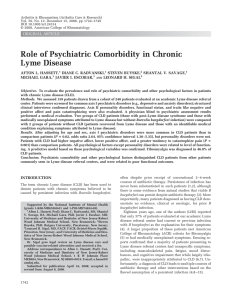 Role of psychiatric comorbidity in chronic Lyme disease