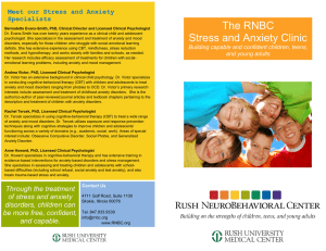 The RNBC Stress and Anxiety Clinic