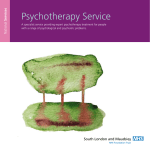 Services Psychotherapy Service - SLaM National Services