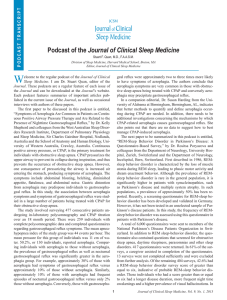 Podcast of the Journal of Clinical Sleep Medicine