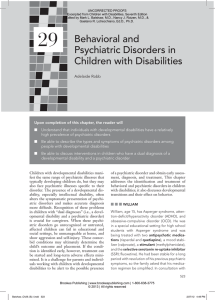 29 Behavioral and Psychiatric Disorders in Children with Disabilities