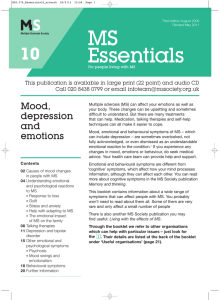 MS essentials: Mood, depression and emotions