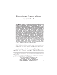 Dissociation and Compulsive Eating