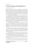 The Psychobiology of Suicidal Behavior, Bruce Victor, MD