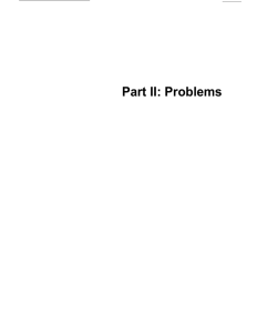 Part II: Problems