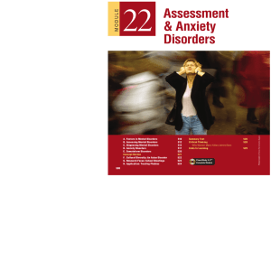 22 Assessment &amp; Anxiety Disorders