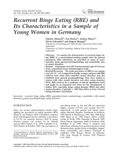 Recurrent Binge Eating (RBE) and Its Characteristics in a Sample of