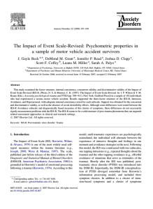 The Impact of Event Scale-Revised: Psychometric properties in